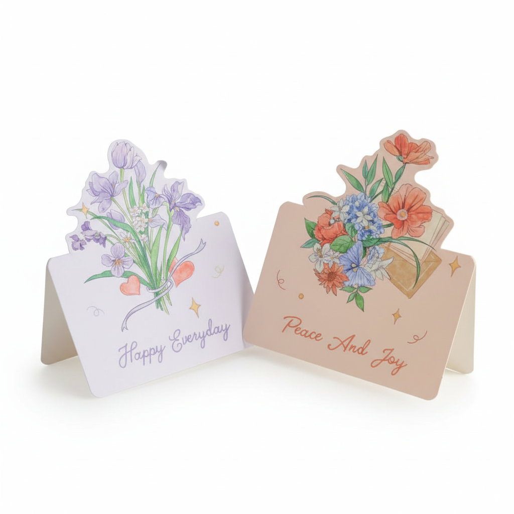 3D Flower Greeting Cards Set