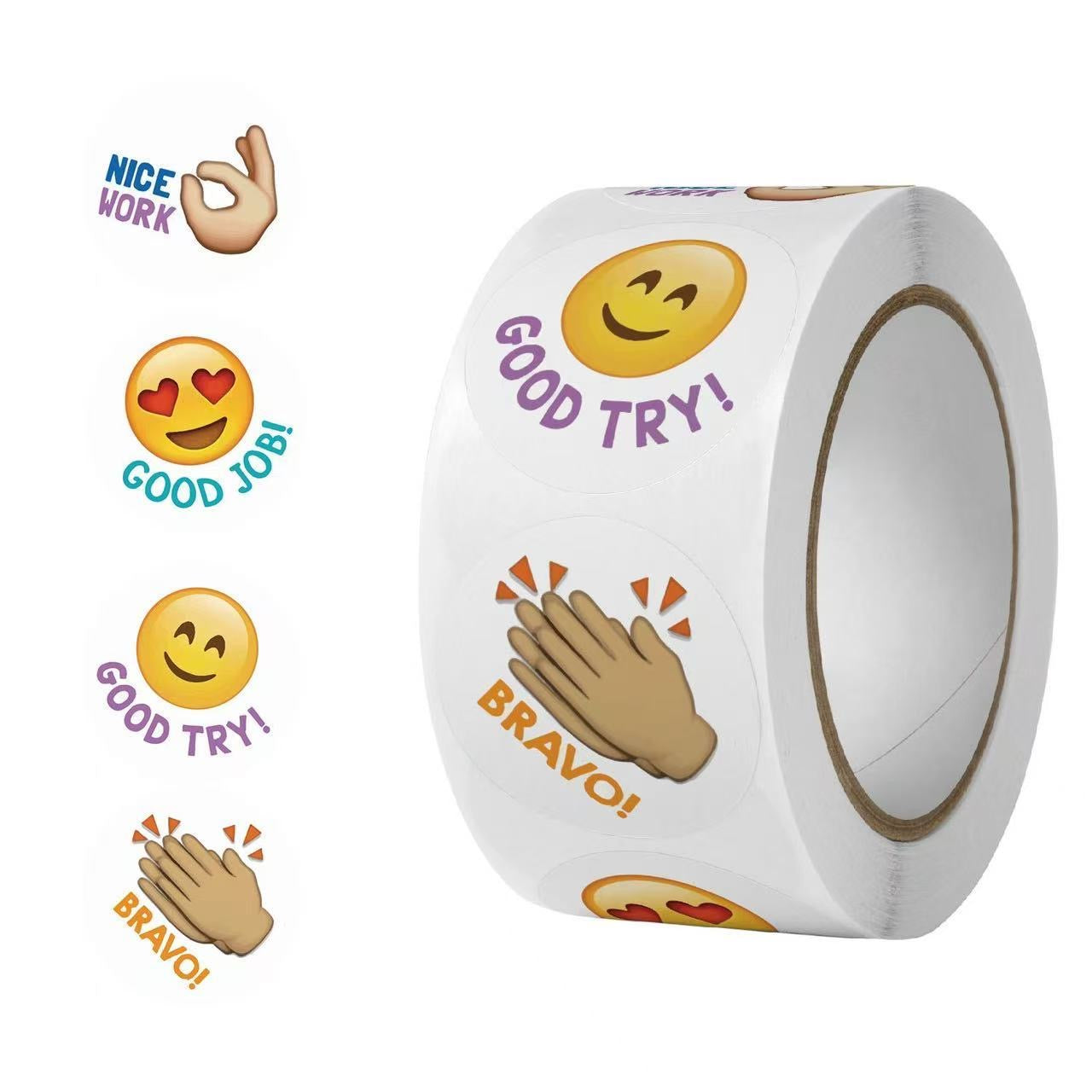 Emoji Expression Round Stickers