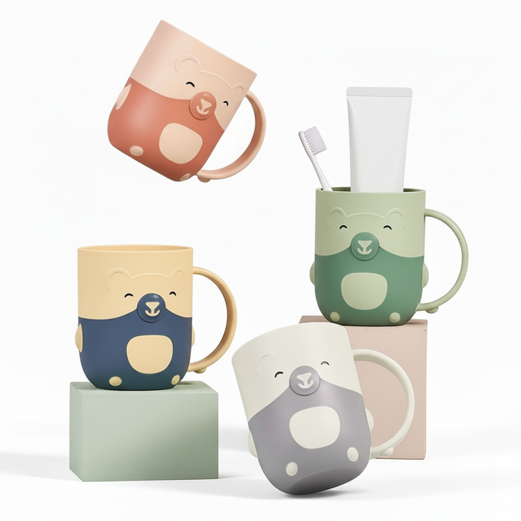 Macaron Colour Animal Bathroom Rinse Cup