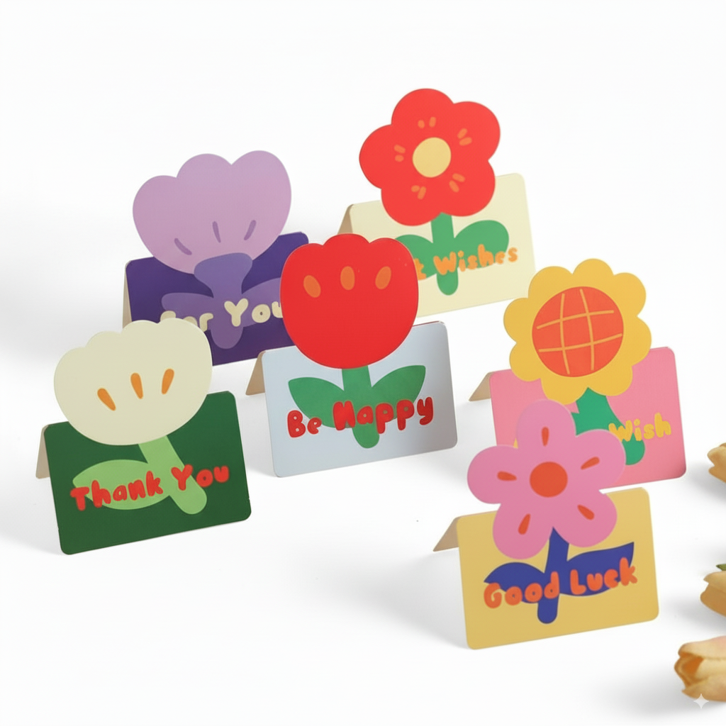 3D Flower Greeting Cards Set