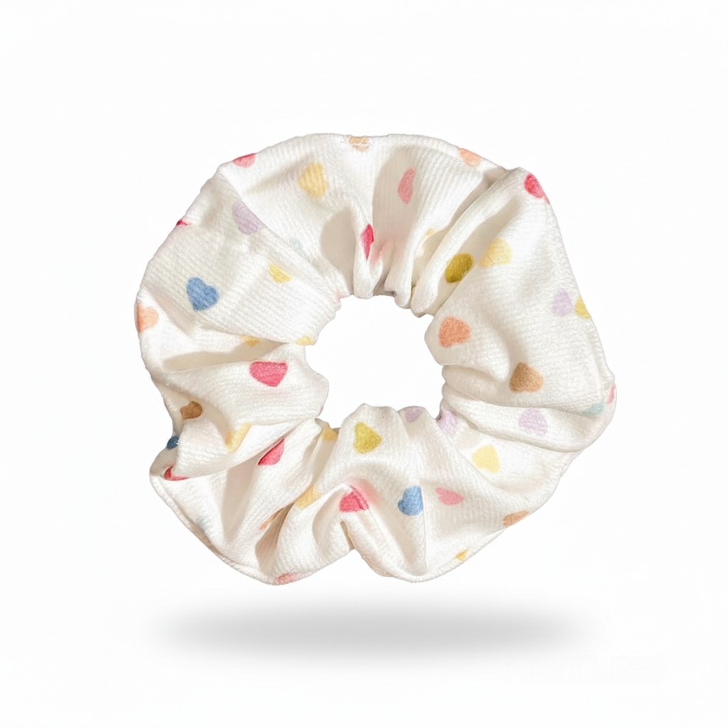 Sweet Dopamine Heart Dot 2-in-1 Hair Ties Set (One of Each)