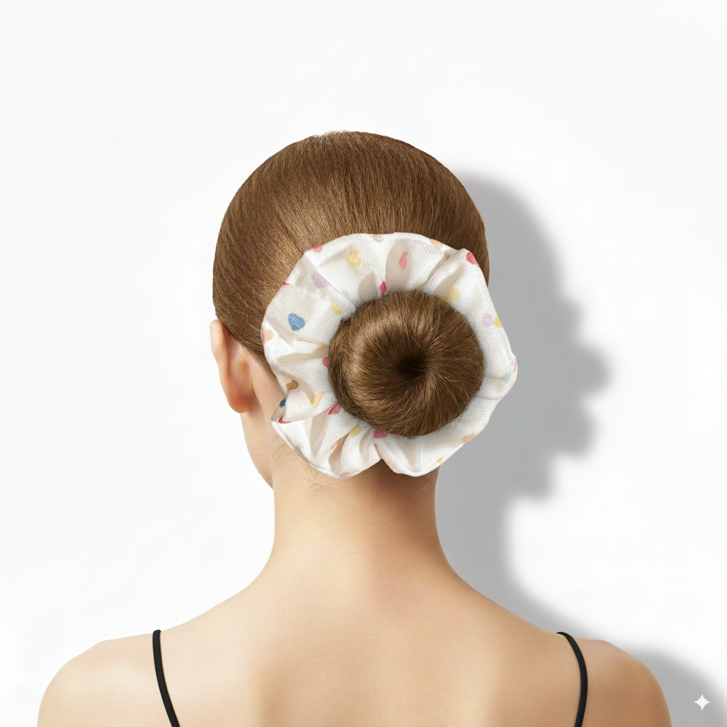 Sweet Dopamine Heart Dot 2-in-1 Hair Ties Set (One of Each)