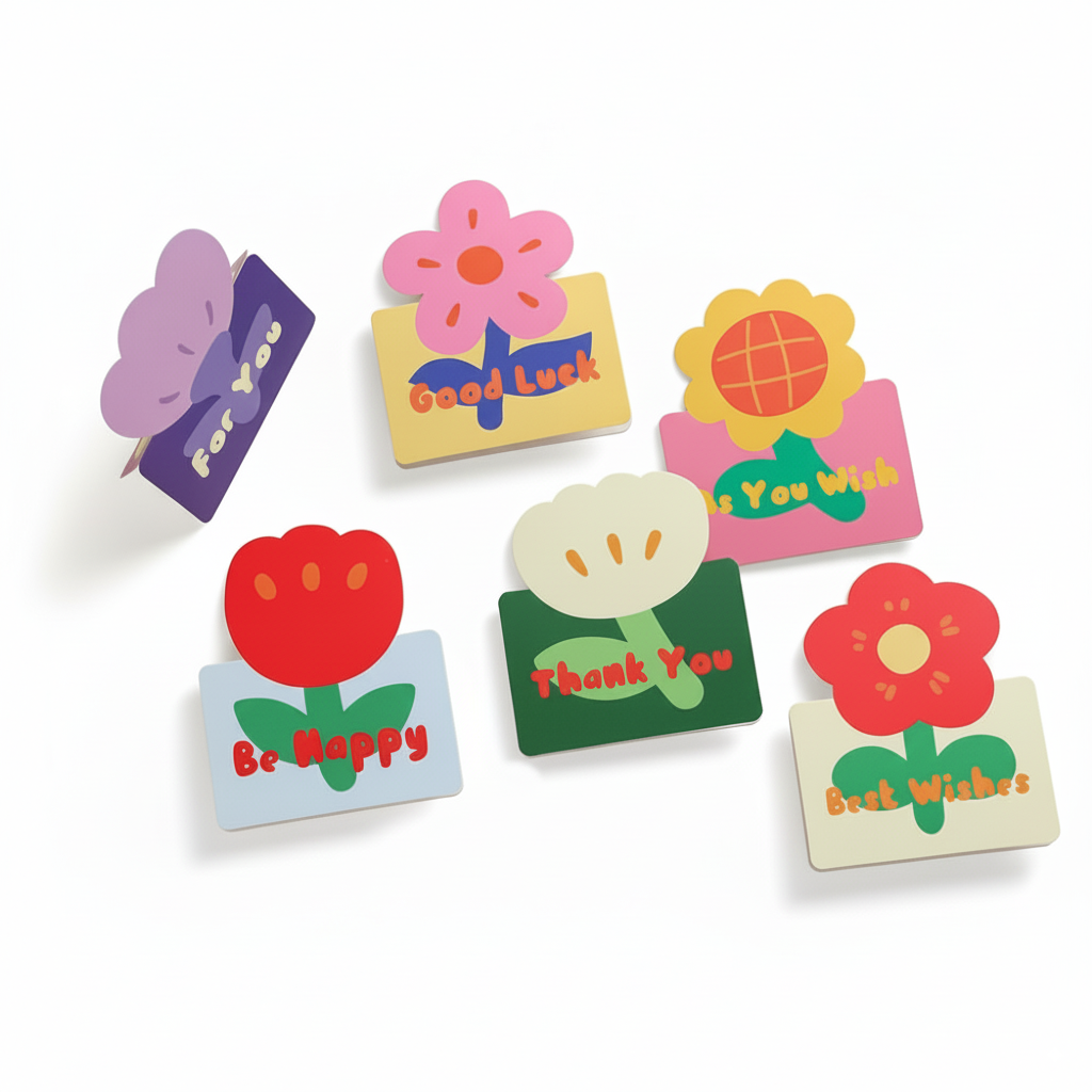 3D Flower Greeting Cards Set