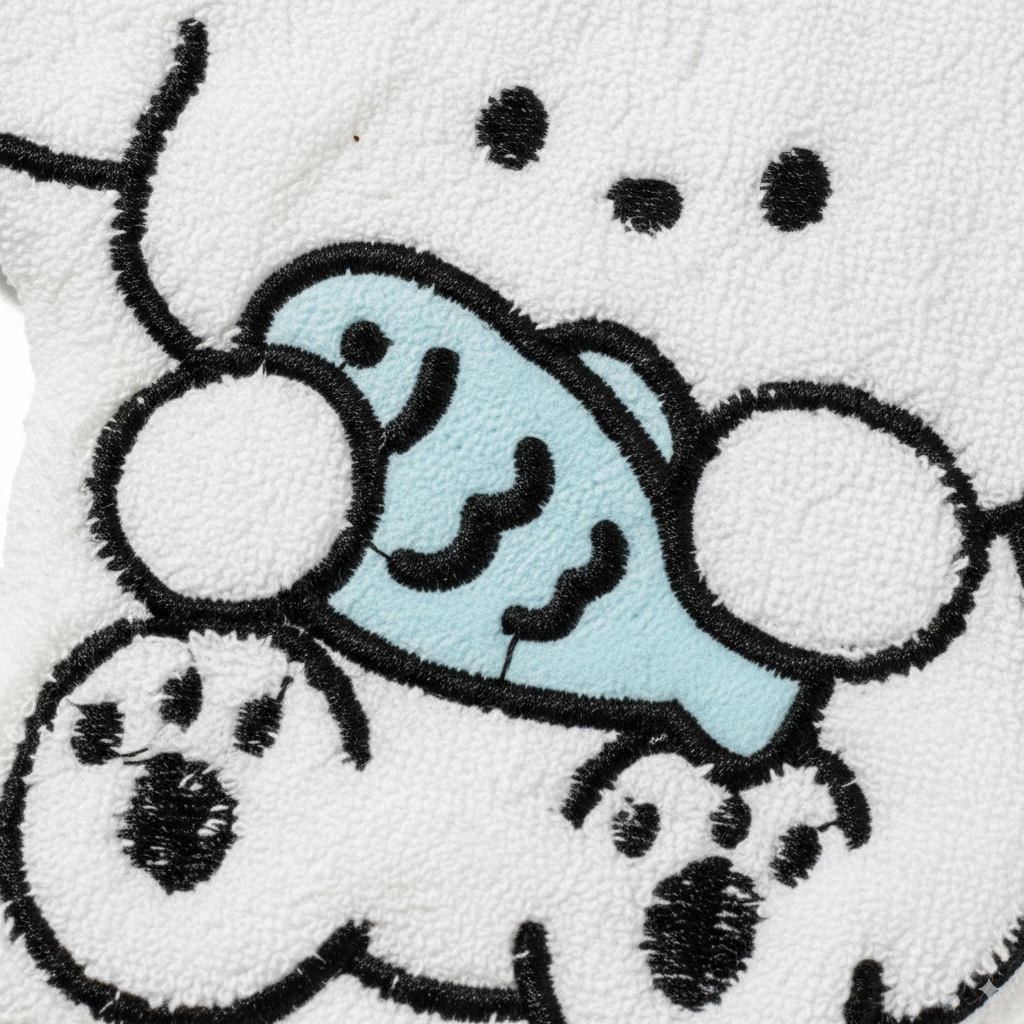 White Dog Cozy Hand Towel