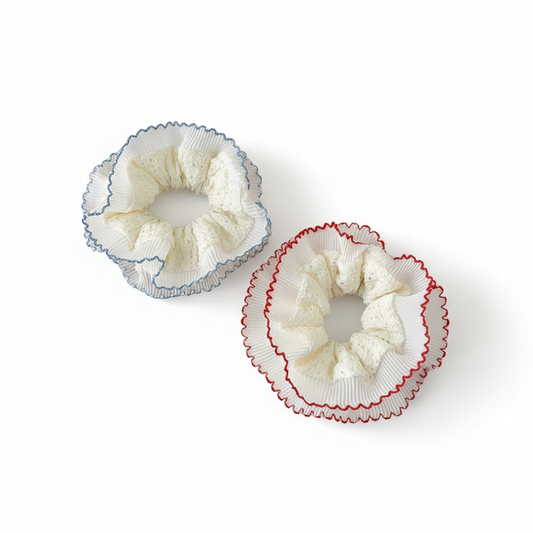 Lace Double Layer Sweet 2-in-1 Hair Ties Set (One of Each)