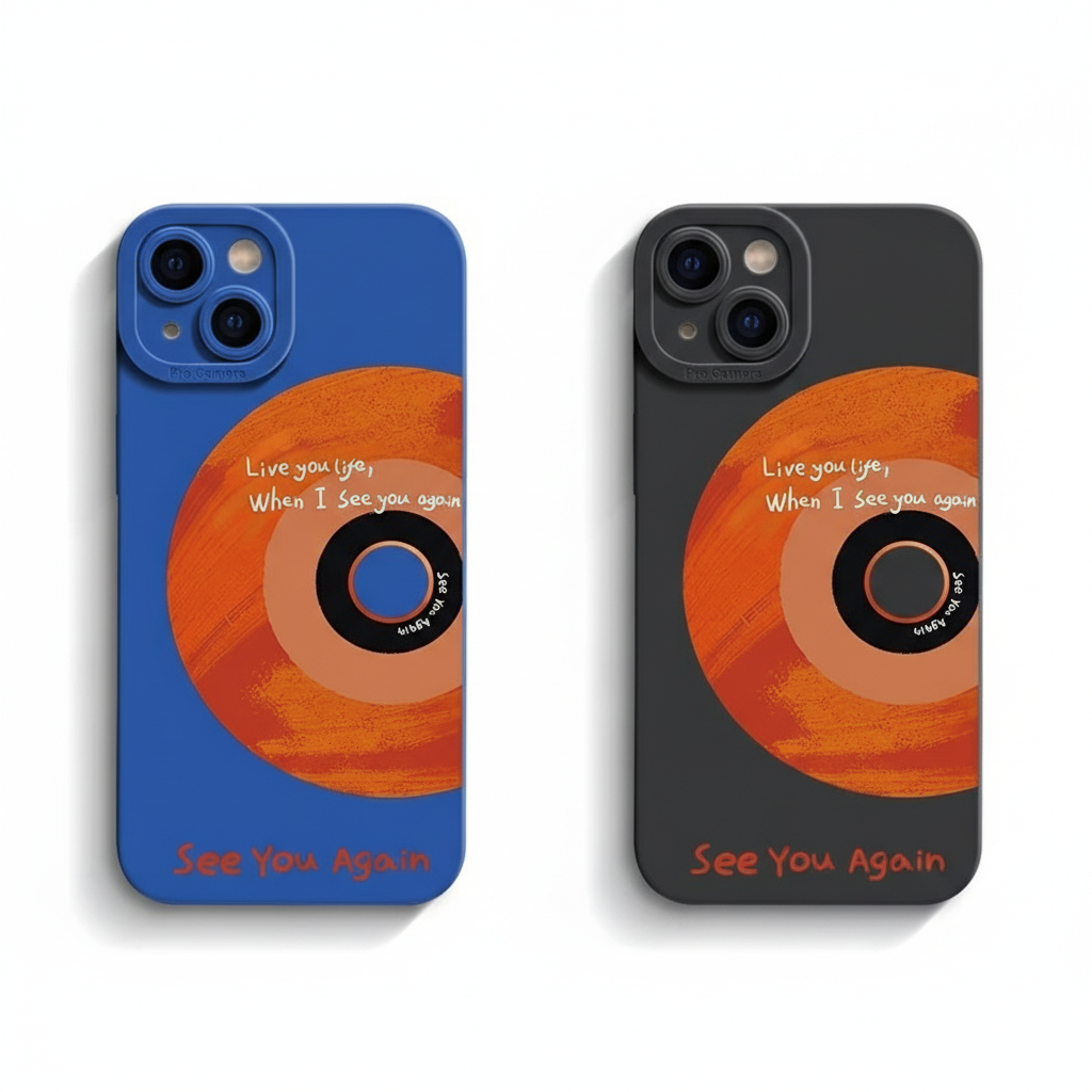 Retro Orange Vinyl Soft Phone Case