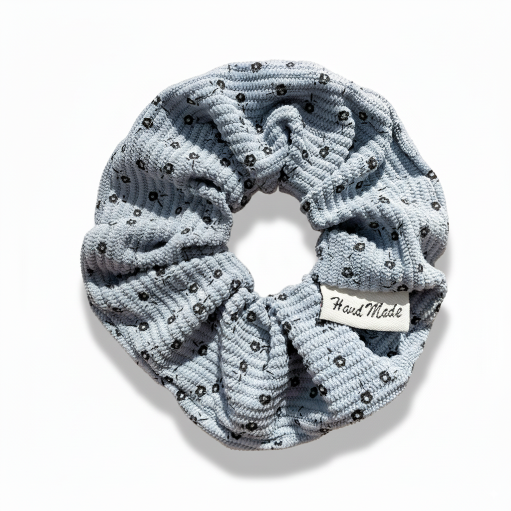 Lovely Floral Print 4-in-1 Hair Ties Set (One of Each)