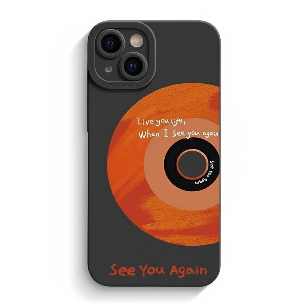 Retro Orange Vinyl Soft Phone Case