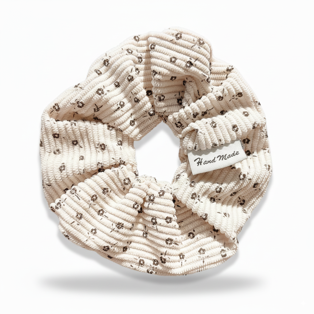 Lovely Floral Print 4-in-1 Hair Ties Set (One of Each)