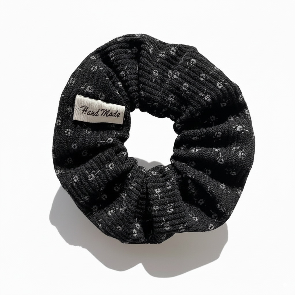 Lovely Floral Print 4-in-1 Hair Ties Set (One of Each)