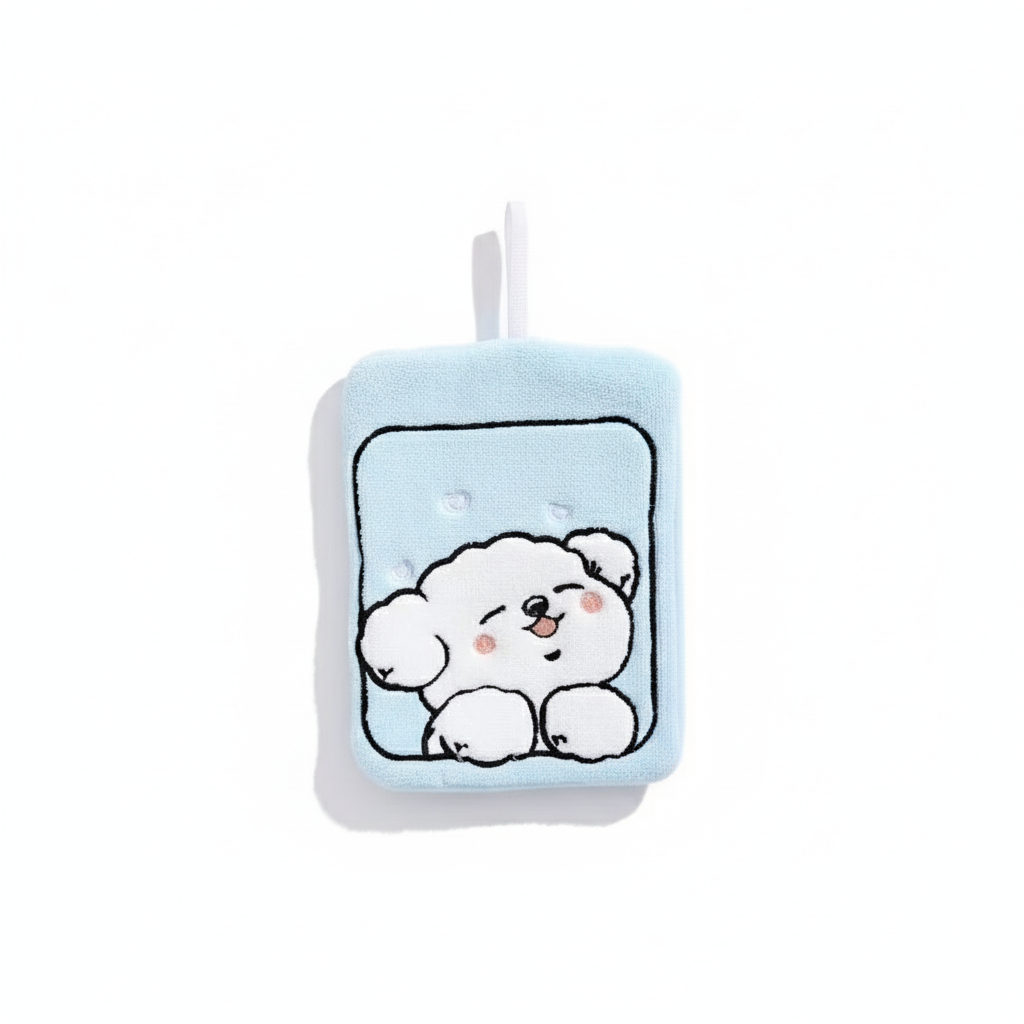 Vivid Blocky Dog Cozy Hand Towel