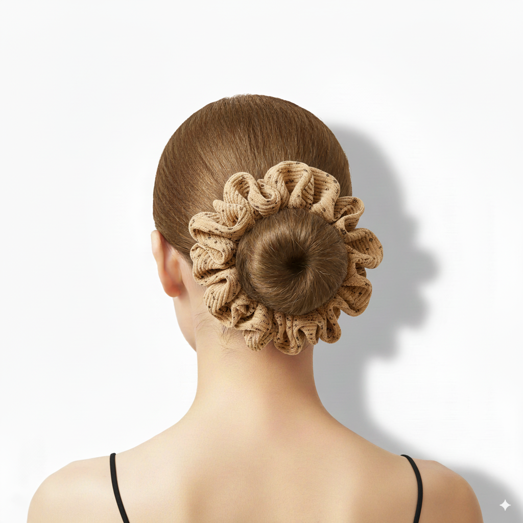 Lovely Floral Print 4-in-1 Hair Ties Set (One of Each)