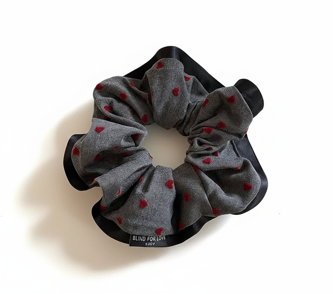 Vintage Black and Grey 2-in-1 Hair Ties Set (One of Each)