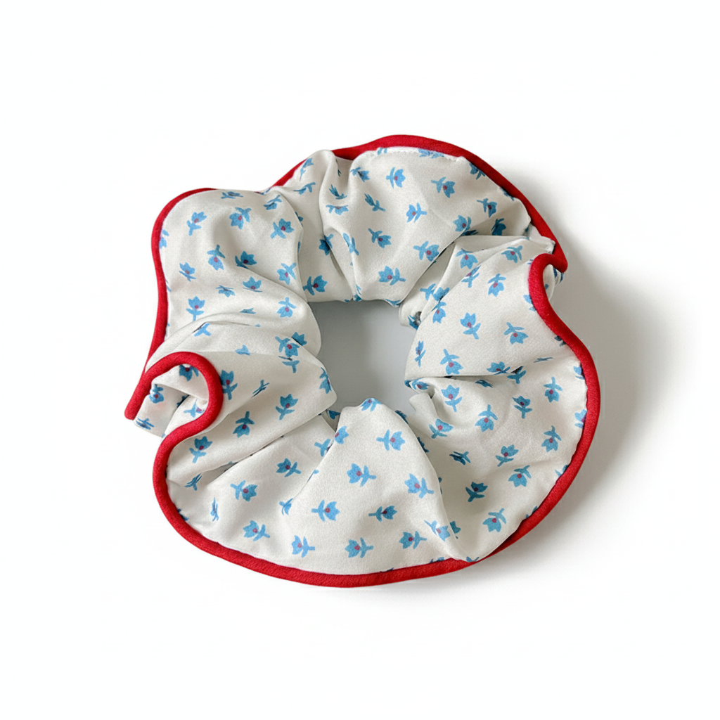 Lovely Green Forest Floral 2-in-1 Hair Ties Set (One of Each)