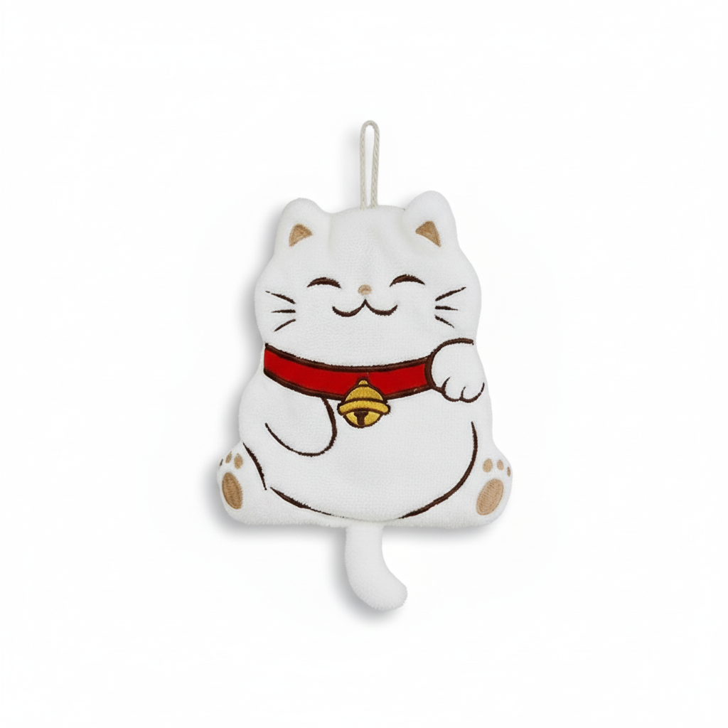 Lucky Cat Cozy Hand Towel