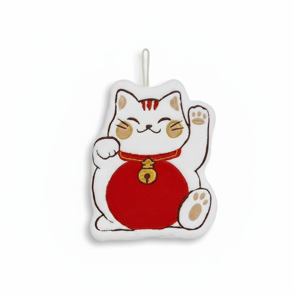 Lucky Cat Cozy Hand Towel