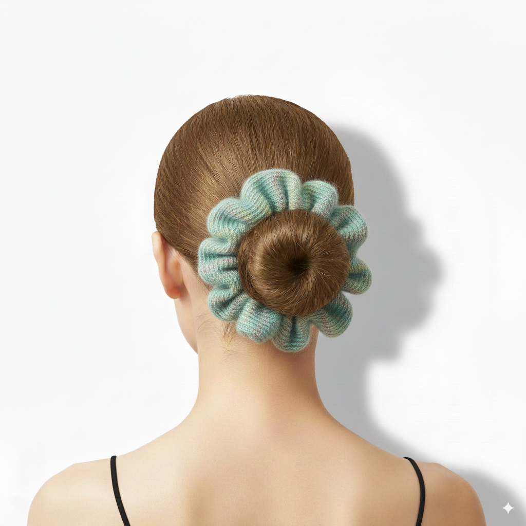 Soft Yarn Sweet 4-in-1 Hair Ties Set (One of Each)