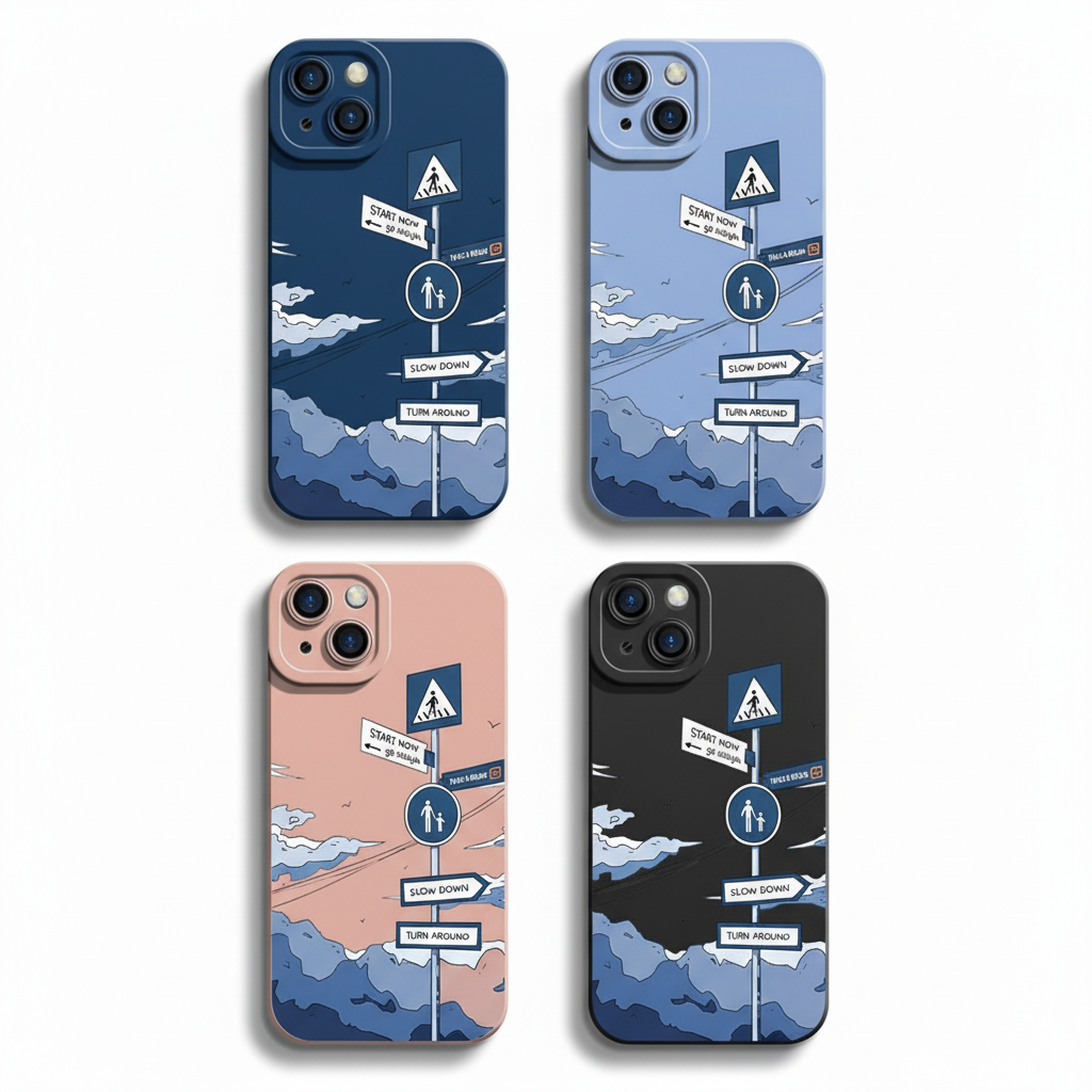 Witty Road Sign Soft Phone Case