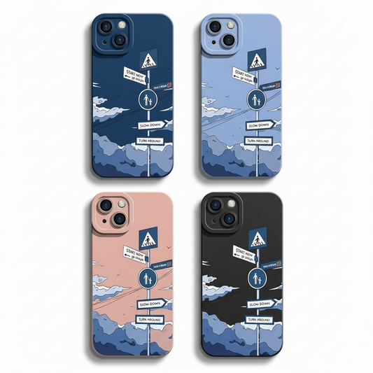 Witty Road Sign Soft Phone Case