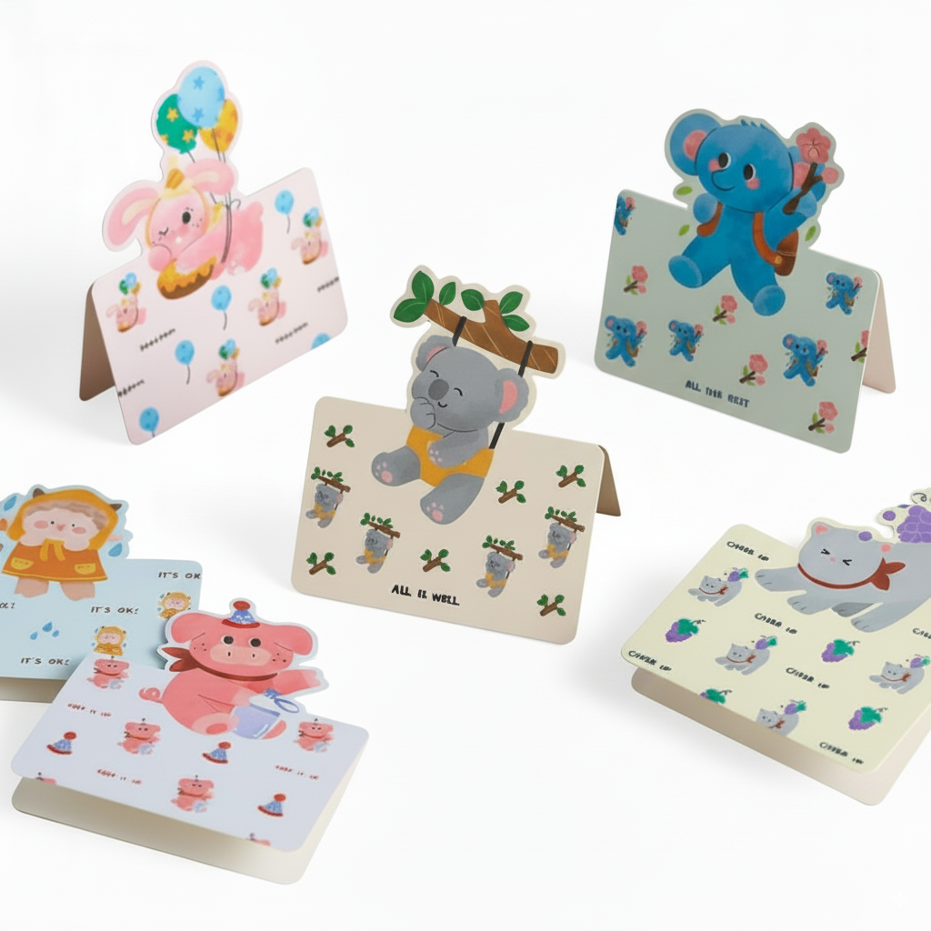 Animal 3D Greeting Cards Set