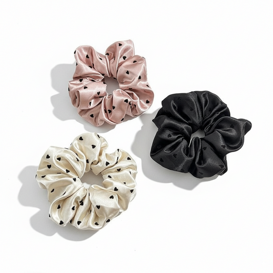 Sweet Heart Dot 3-in-1 Hair Ties Set (One of Each)