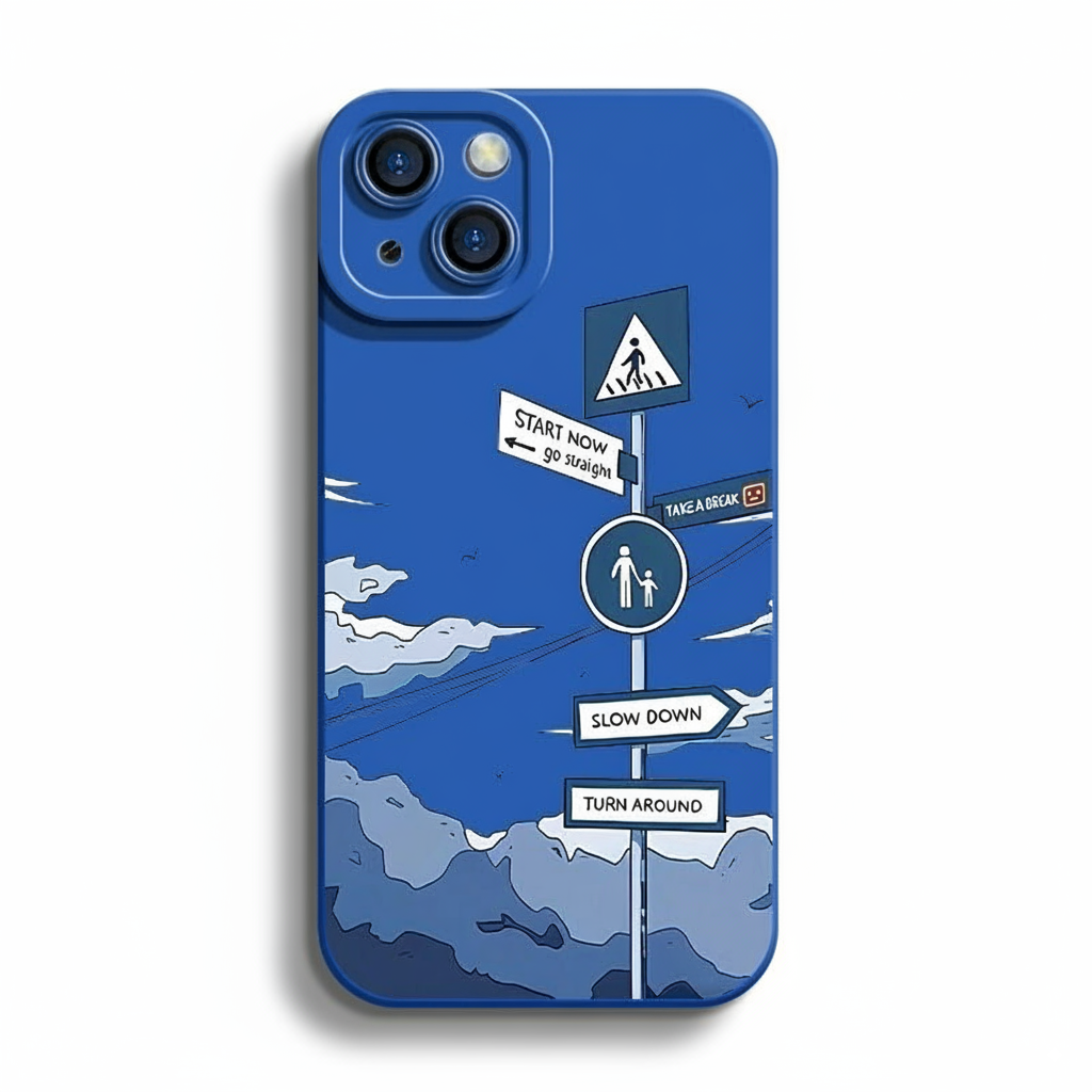 Witty Road Sign Soft Phone Case