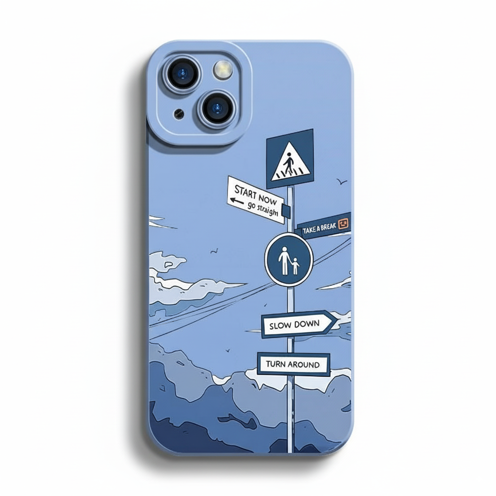 Witty Road Sign Soft Phone Case