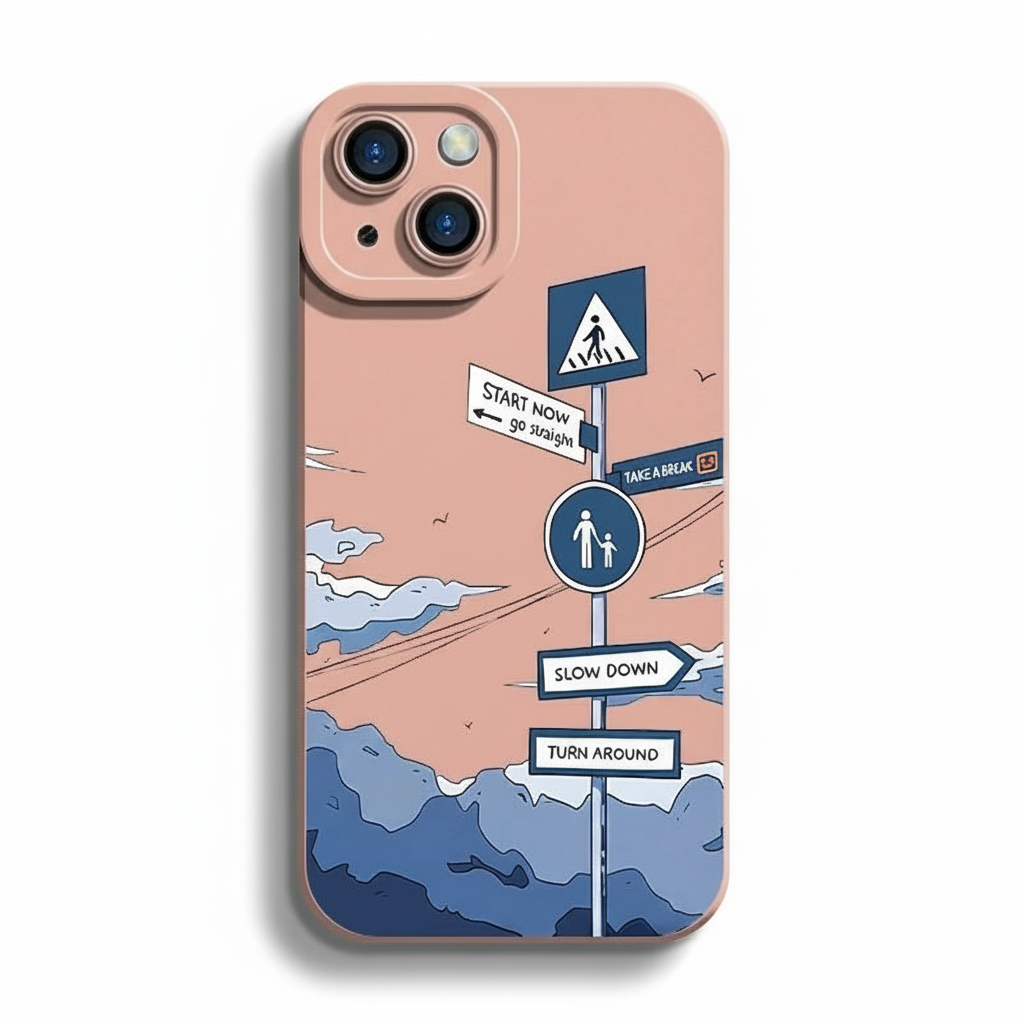 Witty Road Sign Soft Phone Case