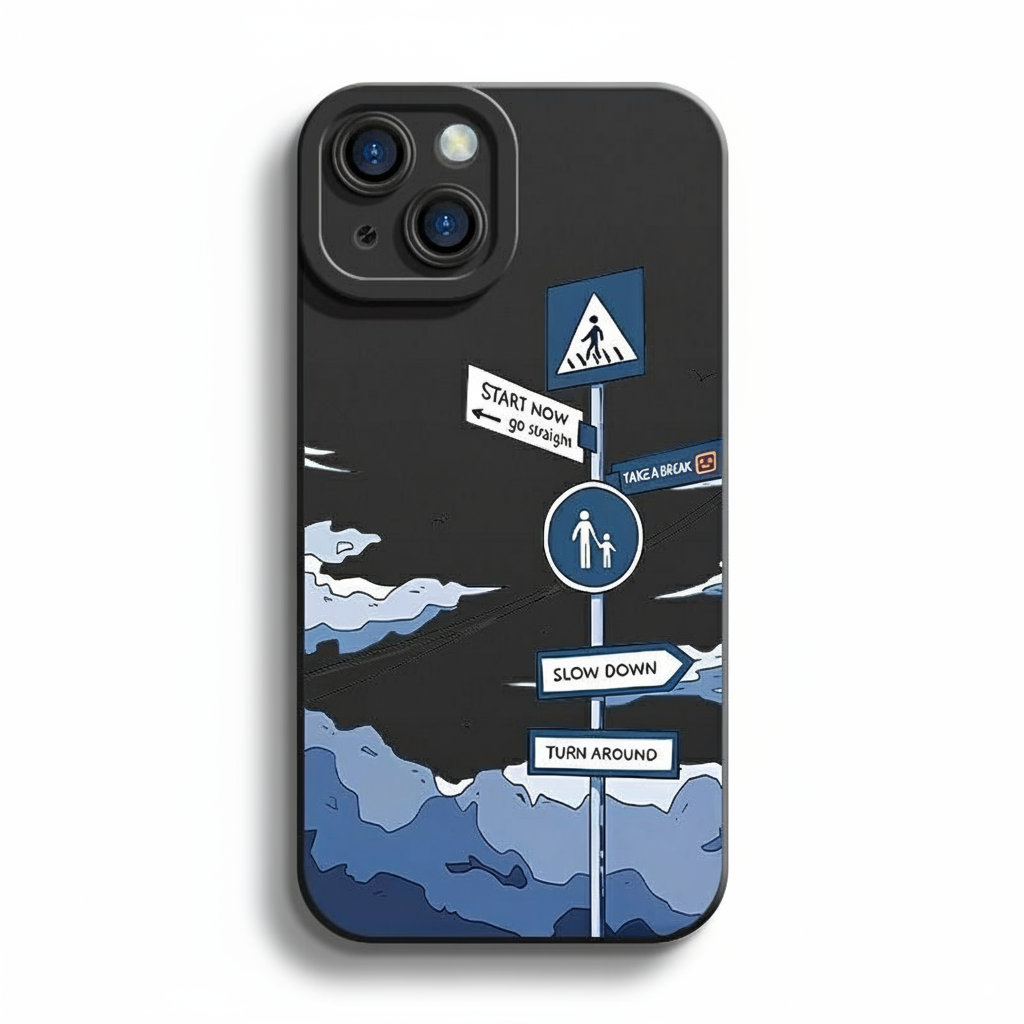 Witty Road Sign Soft Phone Case