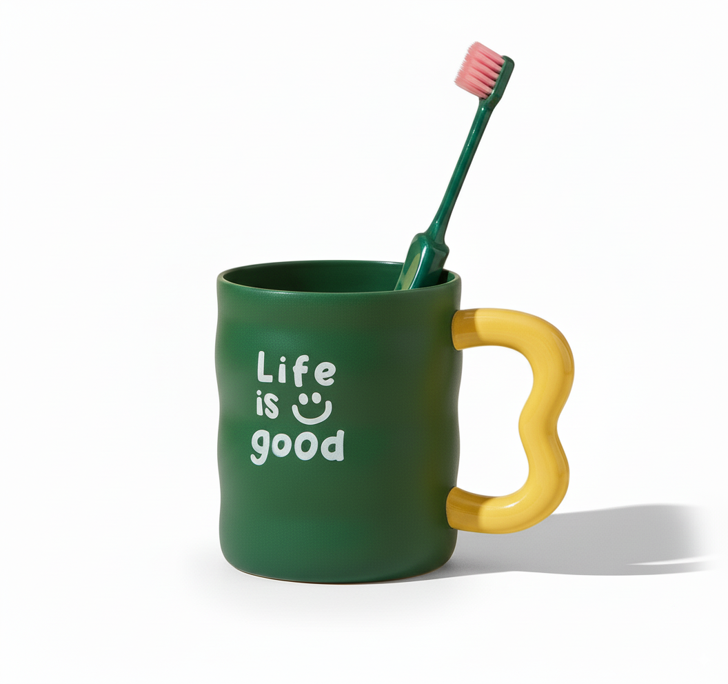 Lovely Aesthetic Letter Bathroom Rinse Cup