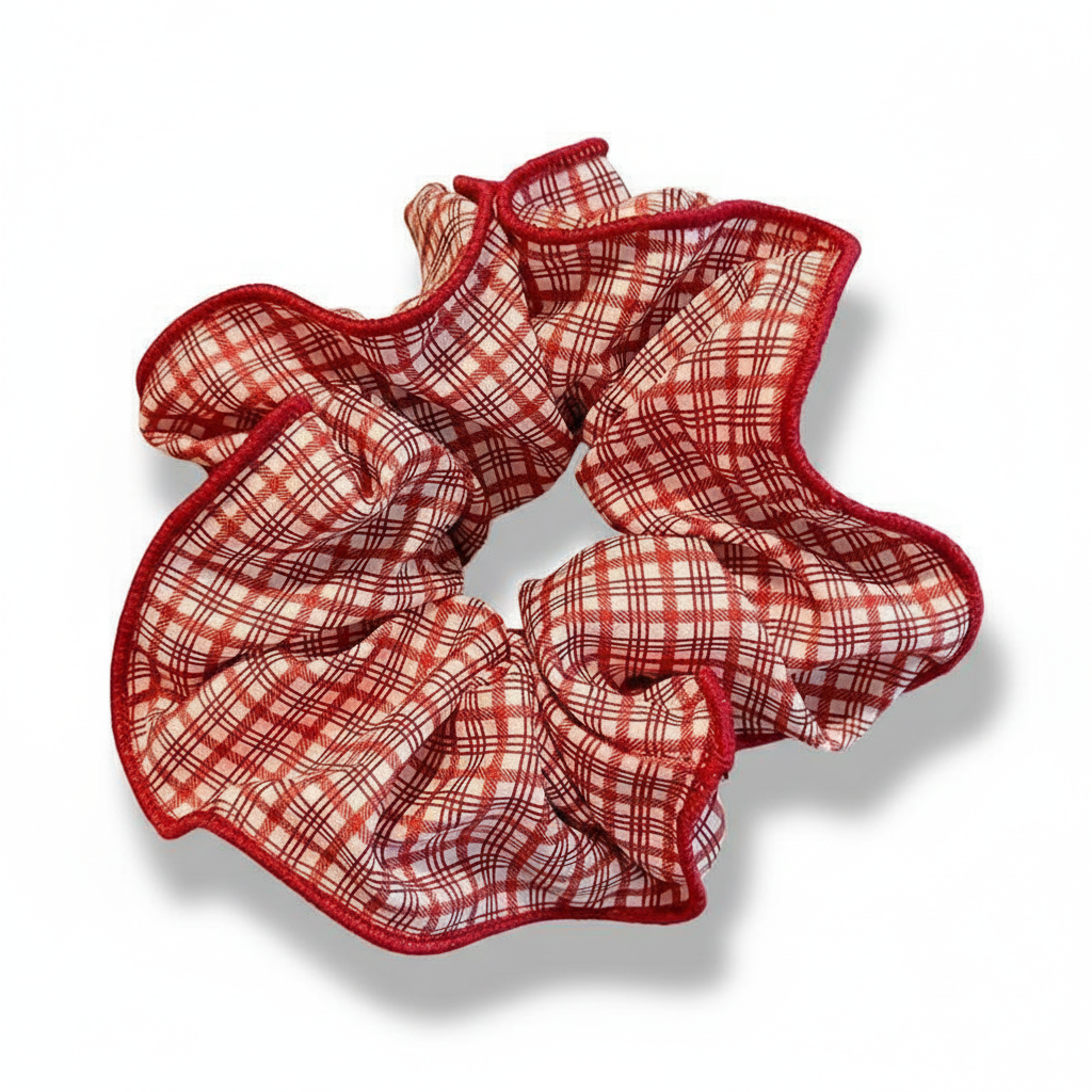 Red and White 3-in-1 Hair Ties Set (One of Each)