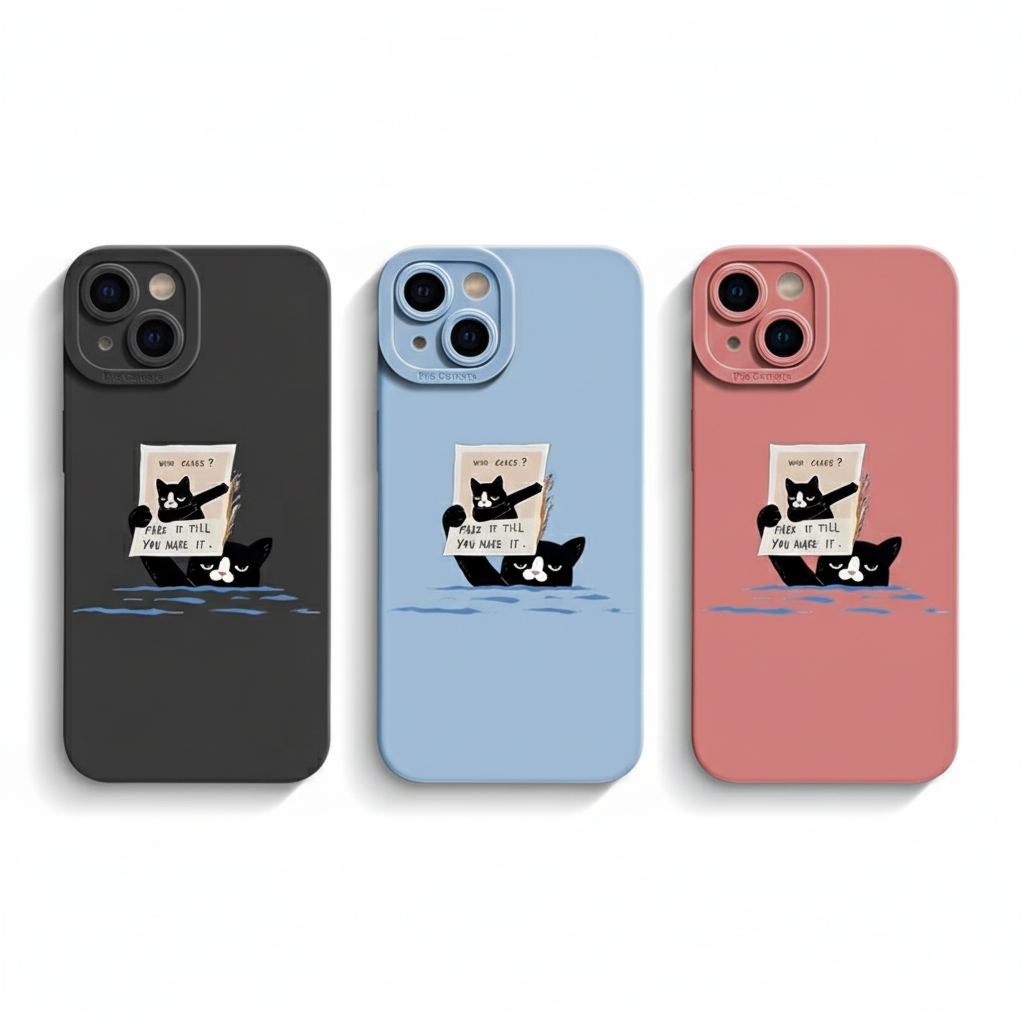 Little Newspaper Cat Soft Phone Case