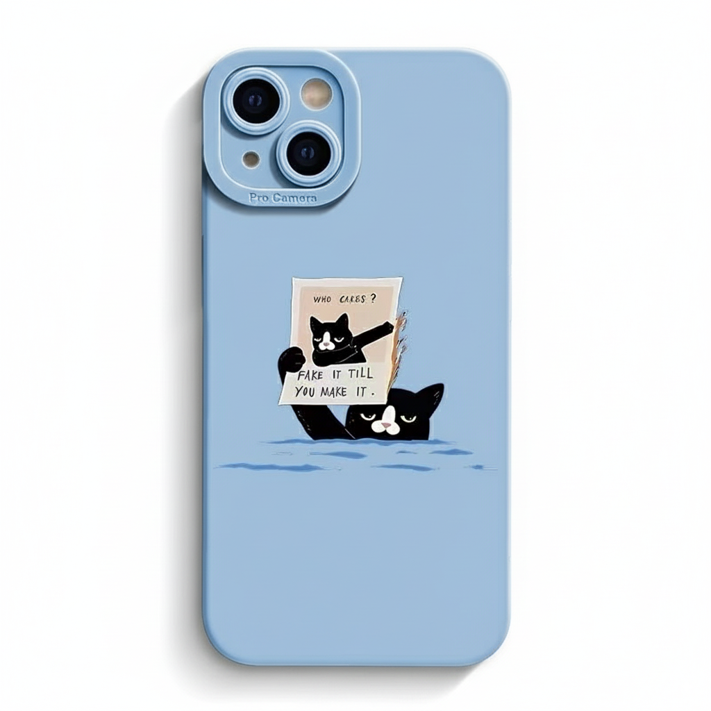 Little Newspaper Cat Soft Phone Case