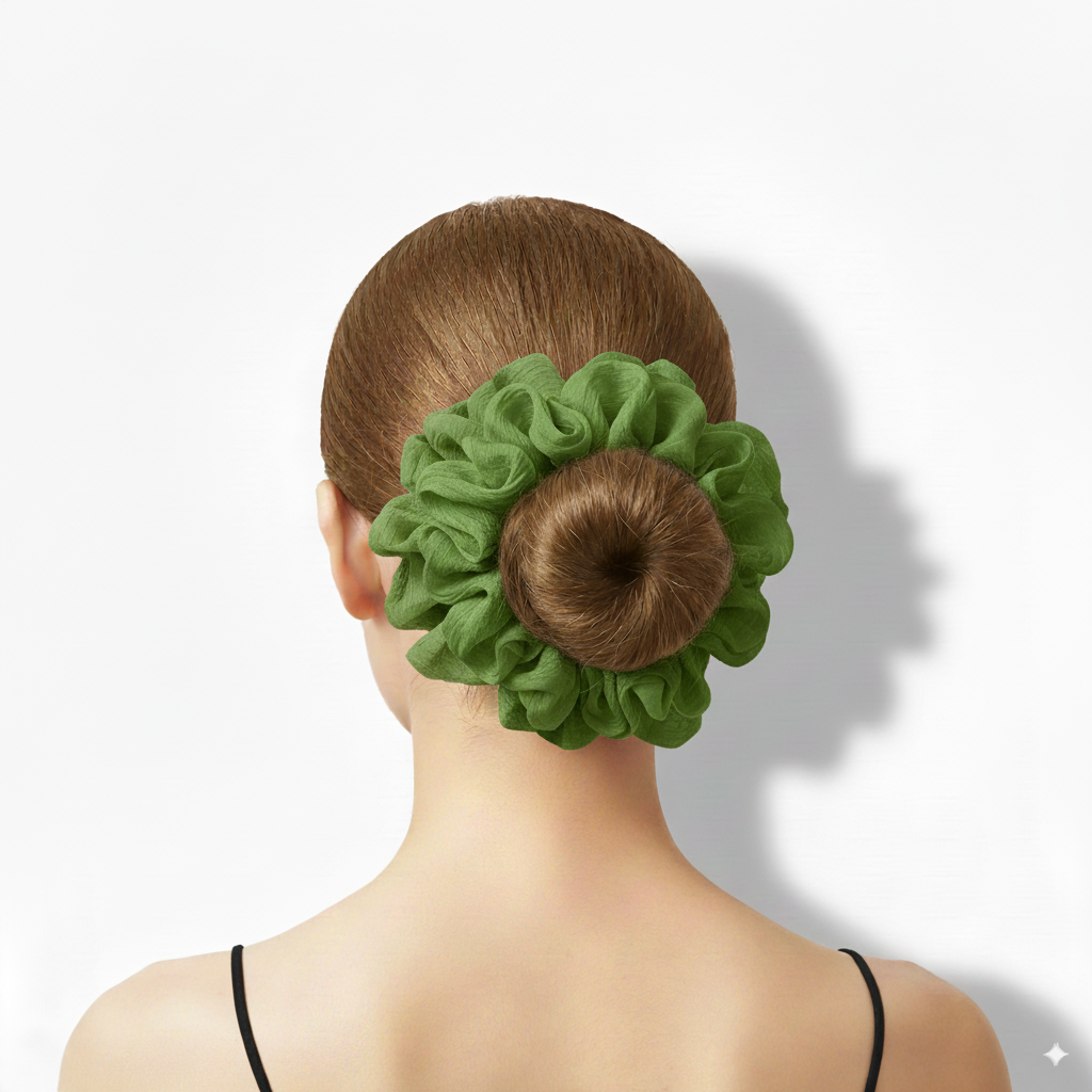 Nature Forest Style Green 3-in-1 Hair Ties Set (One of Each)