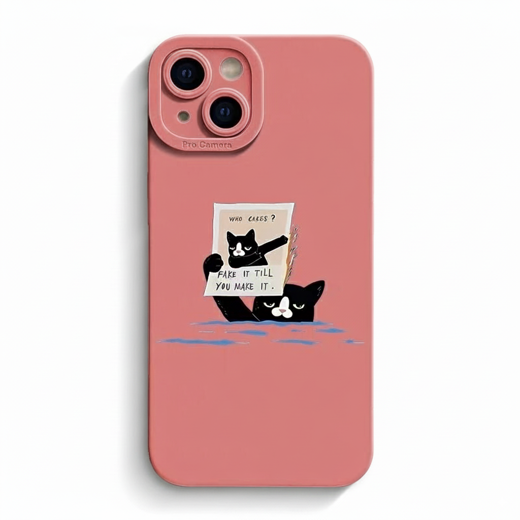 Little Newspaper Cat Soft Phone Case