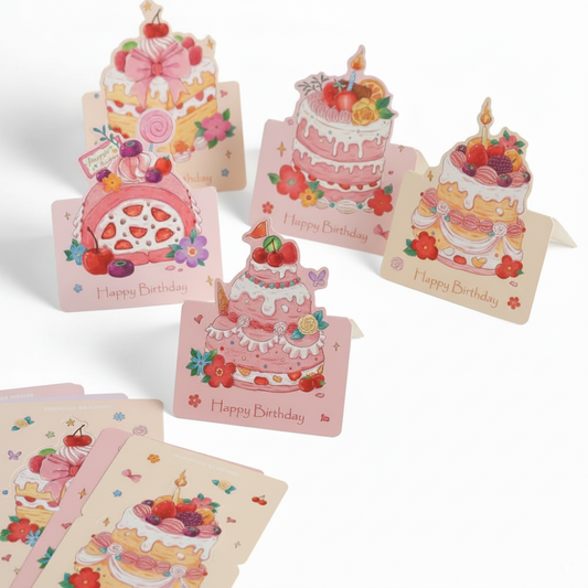 Birthday Cake 3D Greeting Cards Set