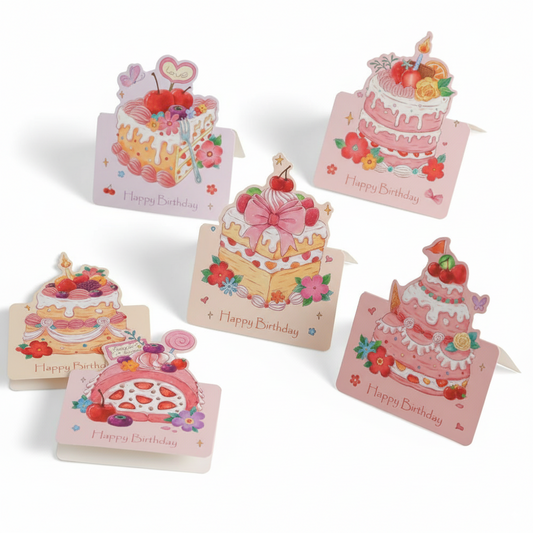 Birthday Cake 3D Greeting Cards Set