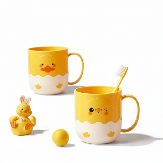 Yellow Chick & Duckling Bathroom Rinse Cup