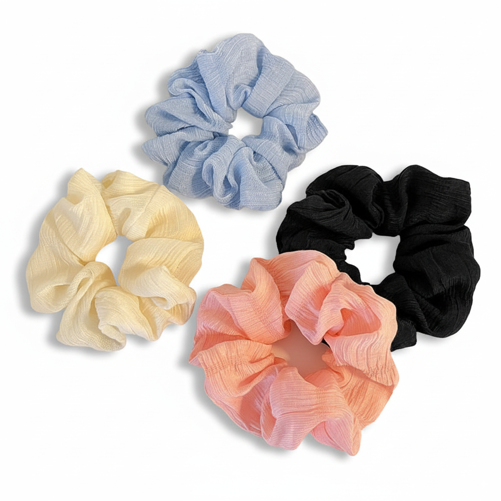 Sleek Minimalist 4-in-1 Hair Ties Set (One of Each)