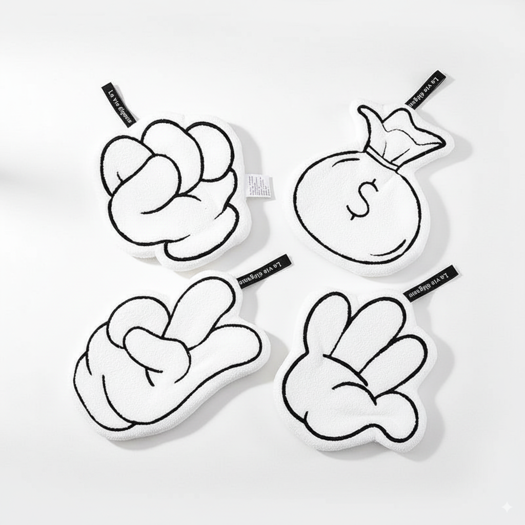 Scissors Rock Cloth Cozy Money Pouch Towel