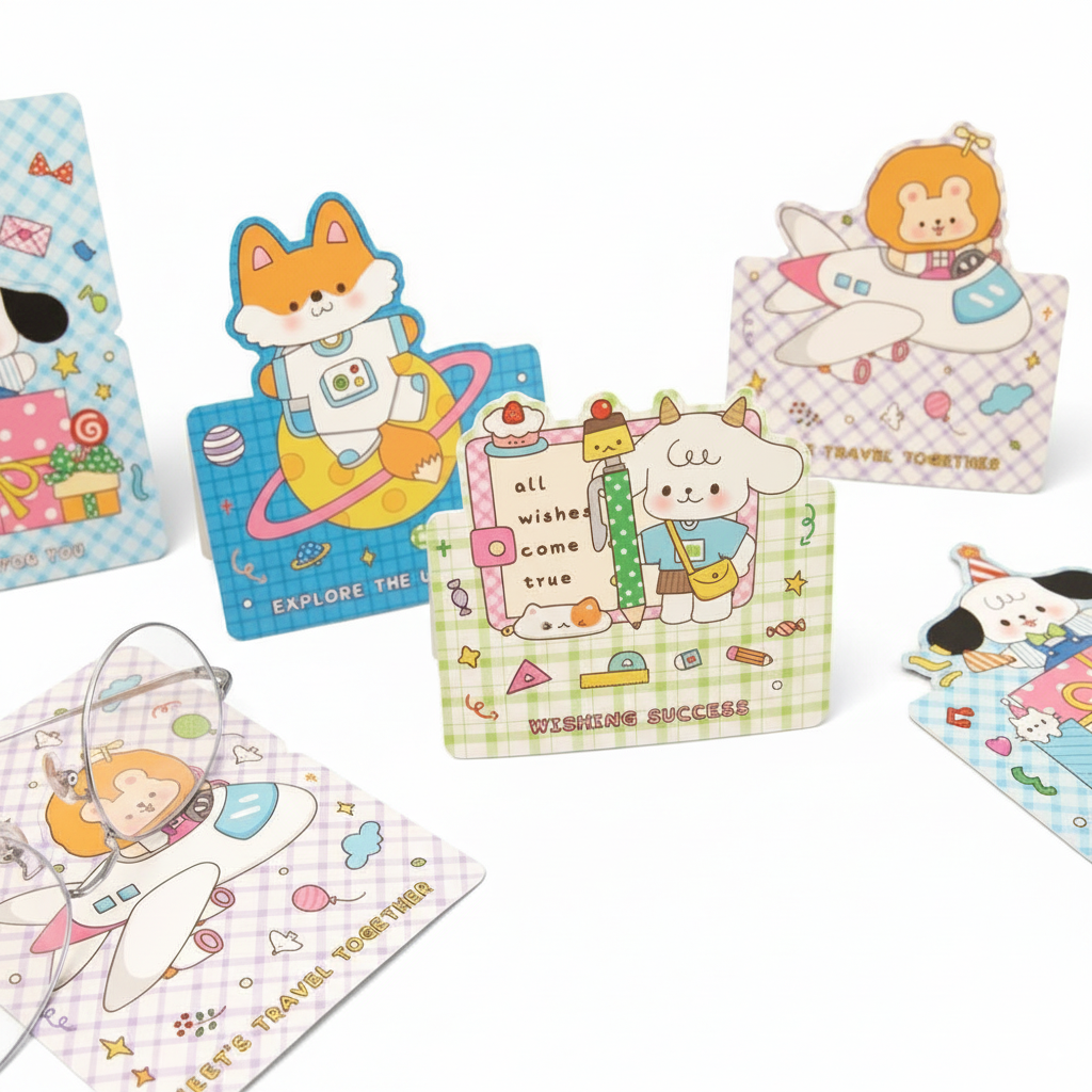 Cartoon Pet 3D Greeting Cards Set
