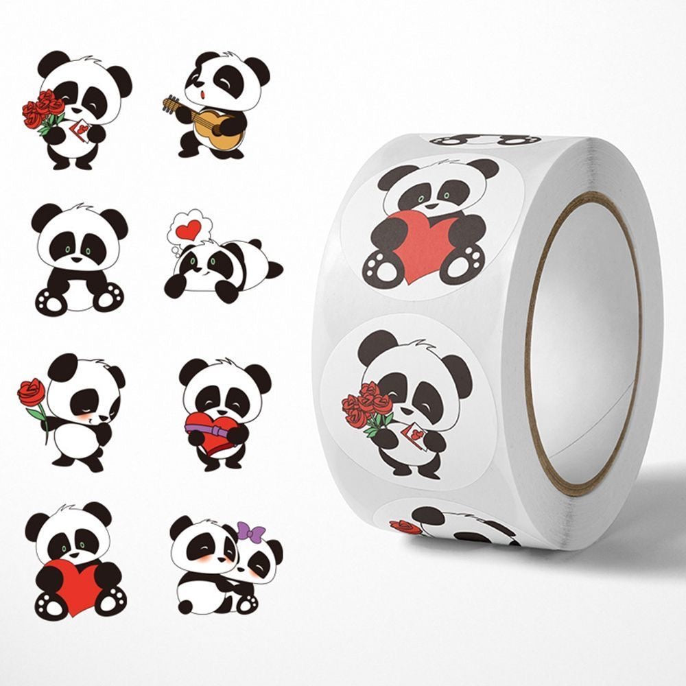 Panda Round Stickers