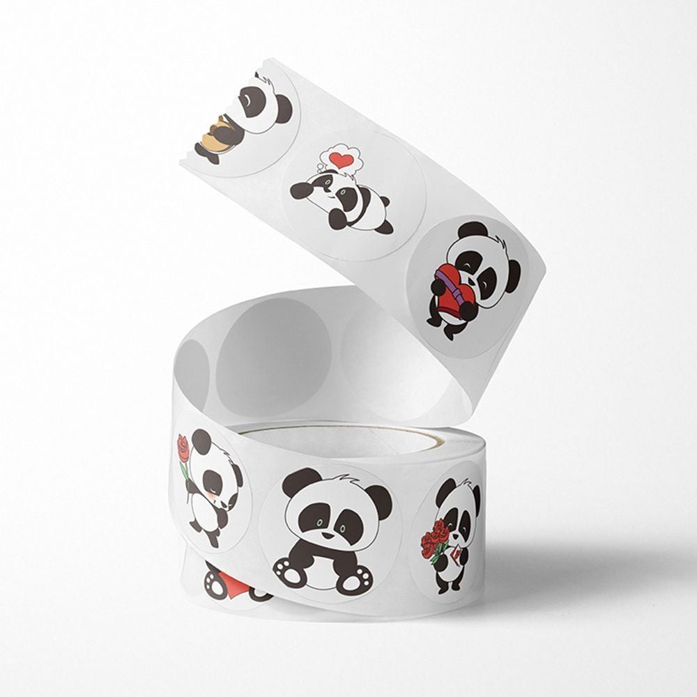 Panda Round Stickers