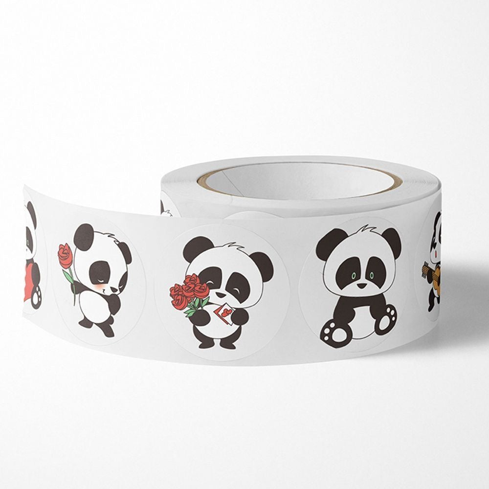 Panda Round Stickers