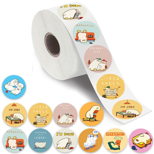 Duck Round Stickers