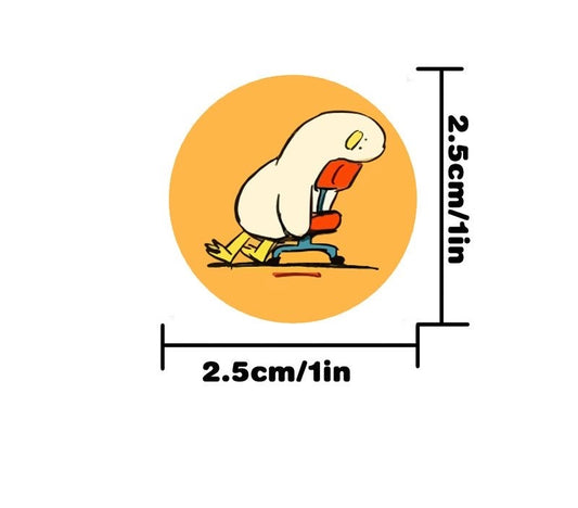 Duck Round Stickers