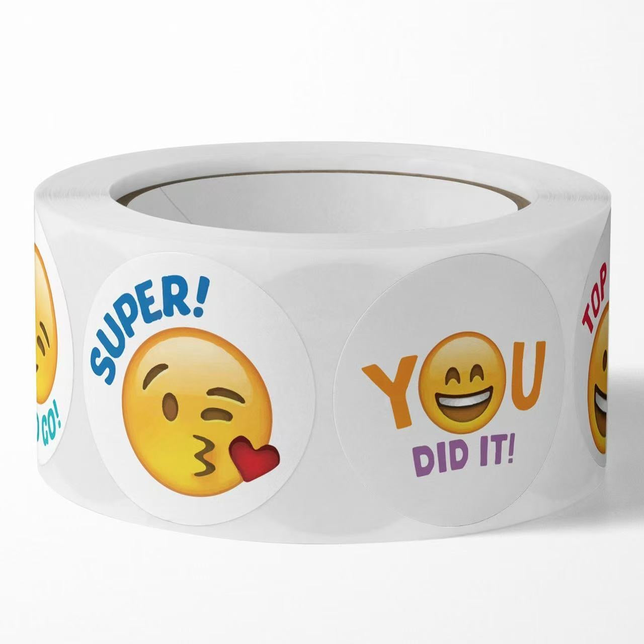 Emoji Expression Round Stickers