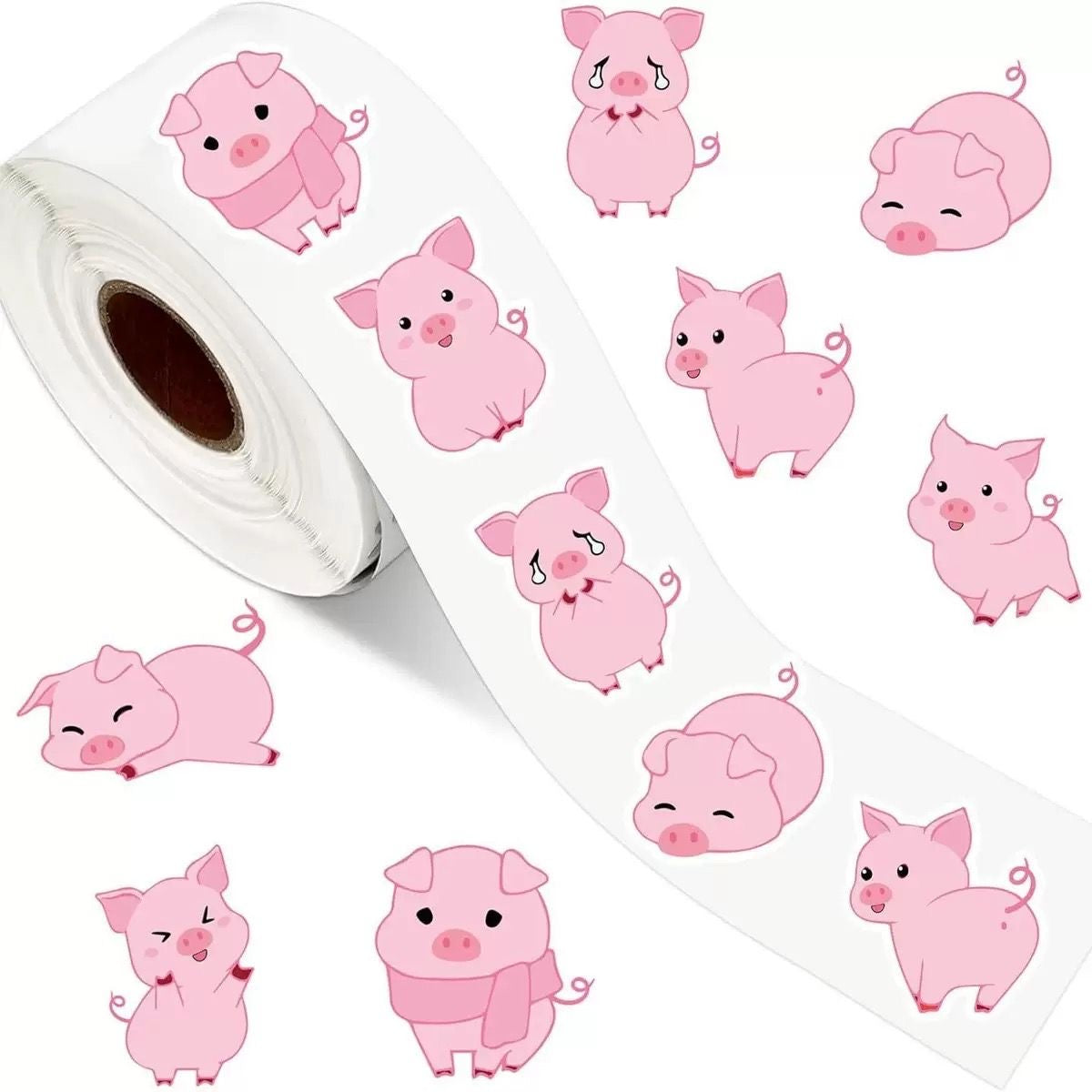Piggy Round Stickers