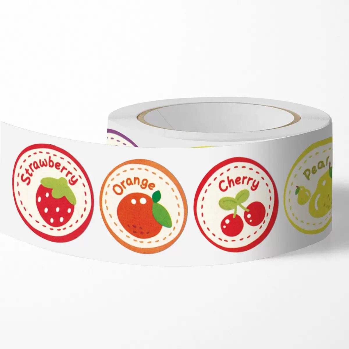 Various Fruit Round Stickers